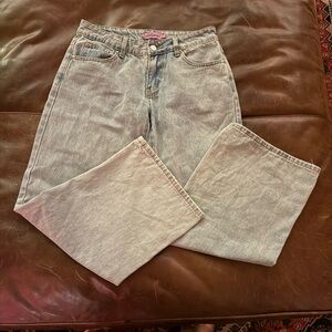 Edikted S petite Light wash wide leg Blue Denim Jeans like new